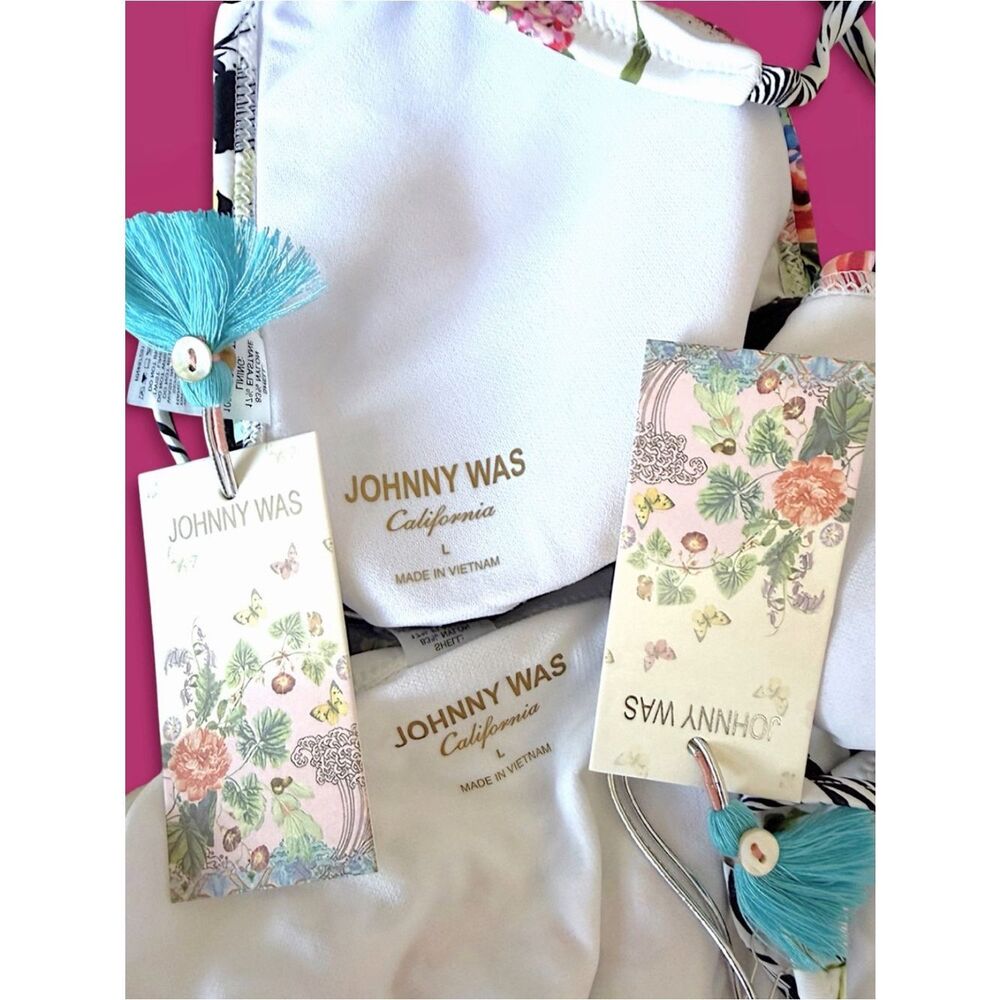 Johnny Was Spring String Bikini Top & Spring String Bikini Bottoms Set - Picture 15 of 16